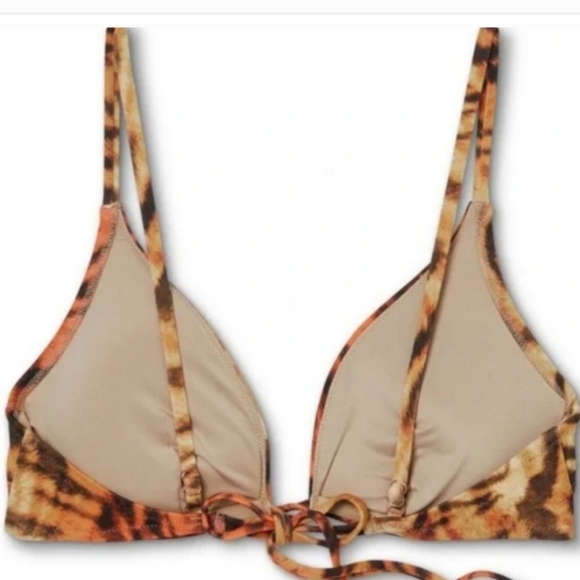 "Shade & Shore" Tiger Print Underwire Bikini Top Size 38D NWOT - Picture 4 of 8